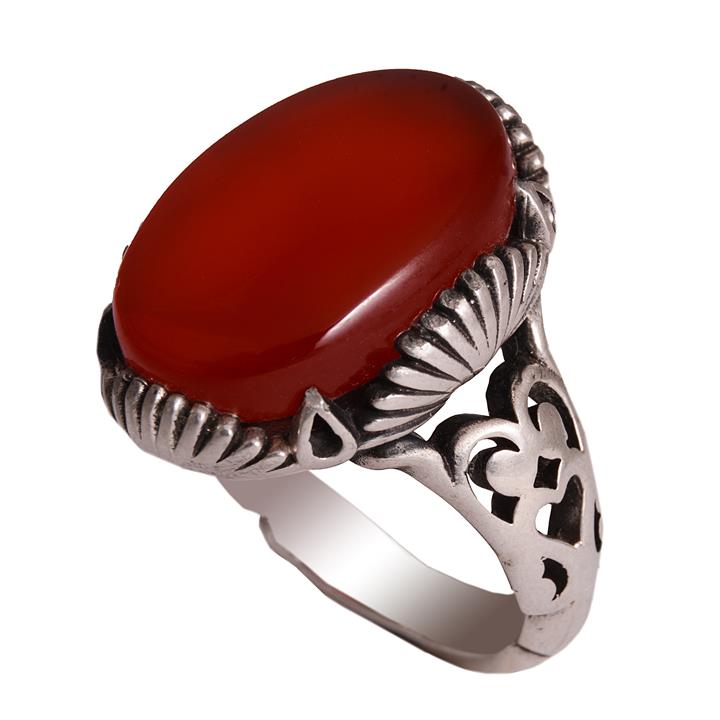 انگشتر نقره مردانه ملک زیور مدل مدل عقیق کد 232